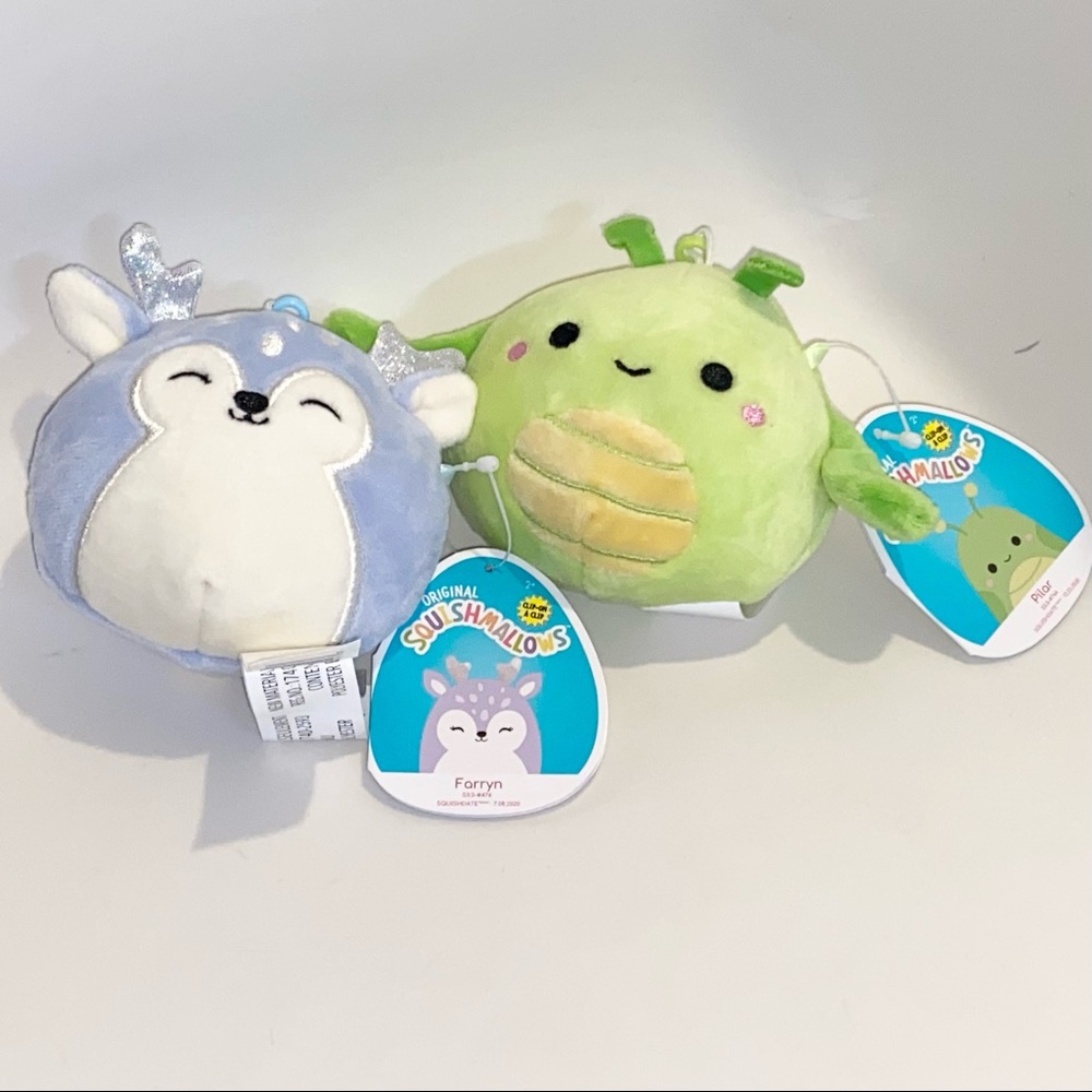 Squishmallows Farryn Pilar Clips Lot Bundle NEW